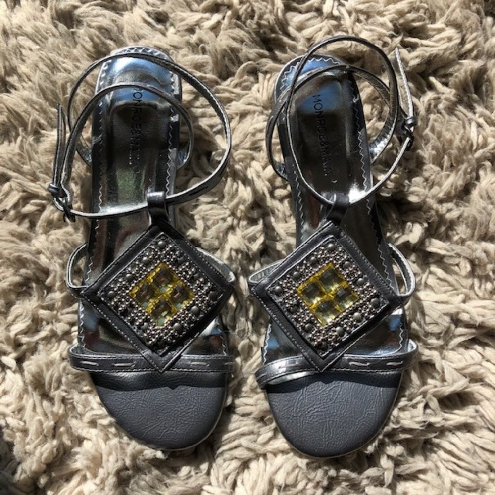 Monroe & Main Jeweled Sandals